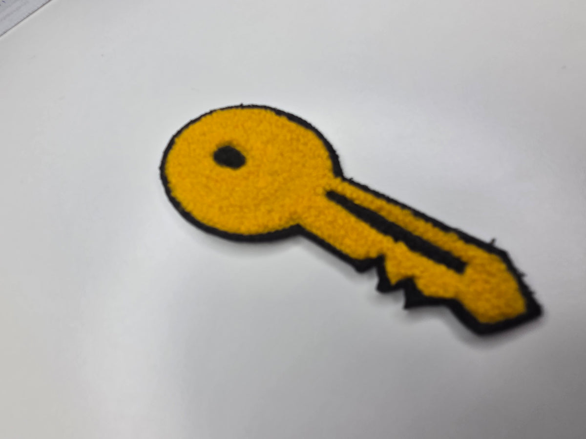 Yellow Key Chenille Patch