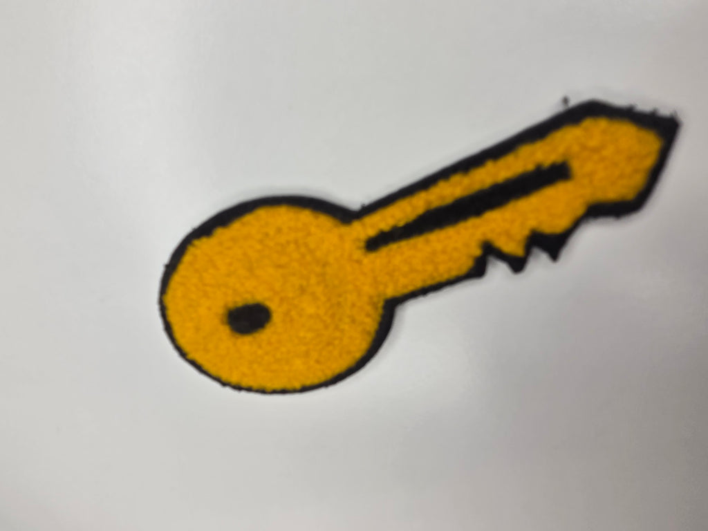 Yellow Key Chenille Patch