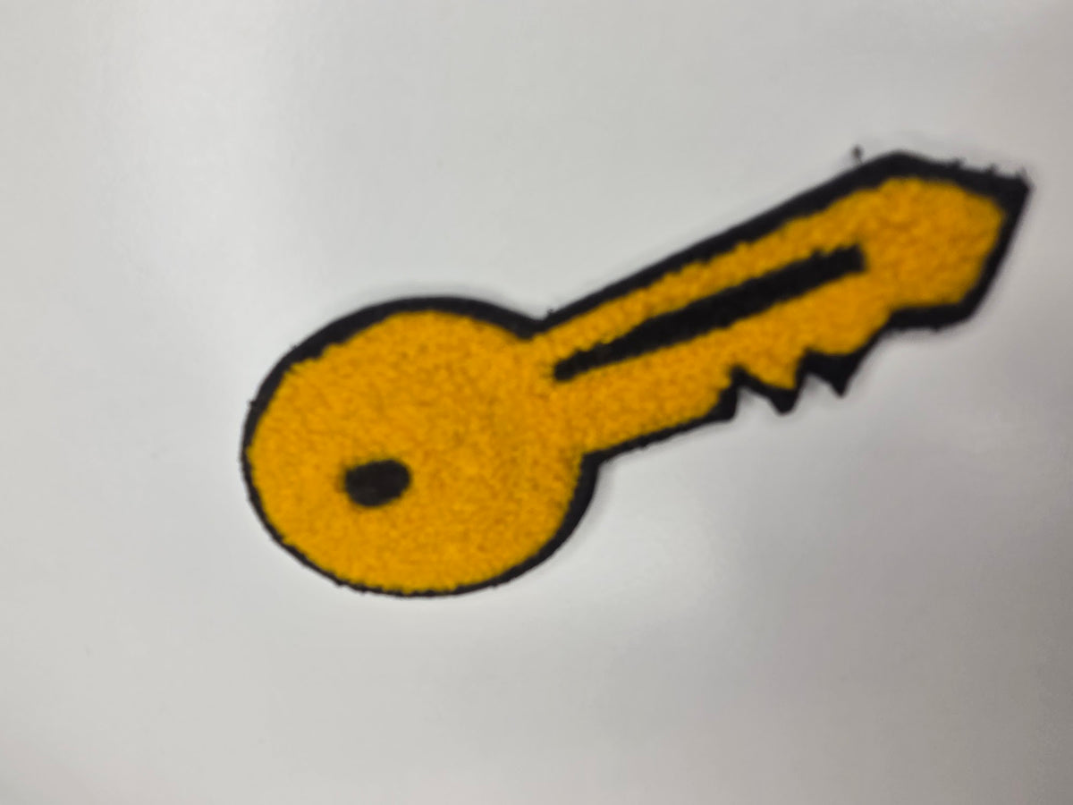 Yellow Key Chenille Patch