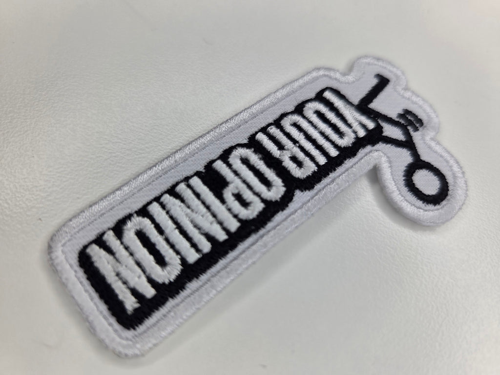 Your Opinion Stick Figure Embroidered Patch