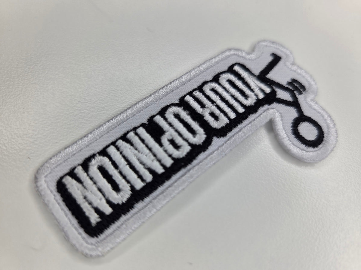 Your Opinion Stick Figure Embroidered Patch