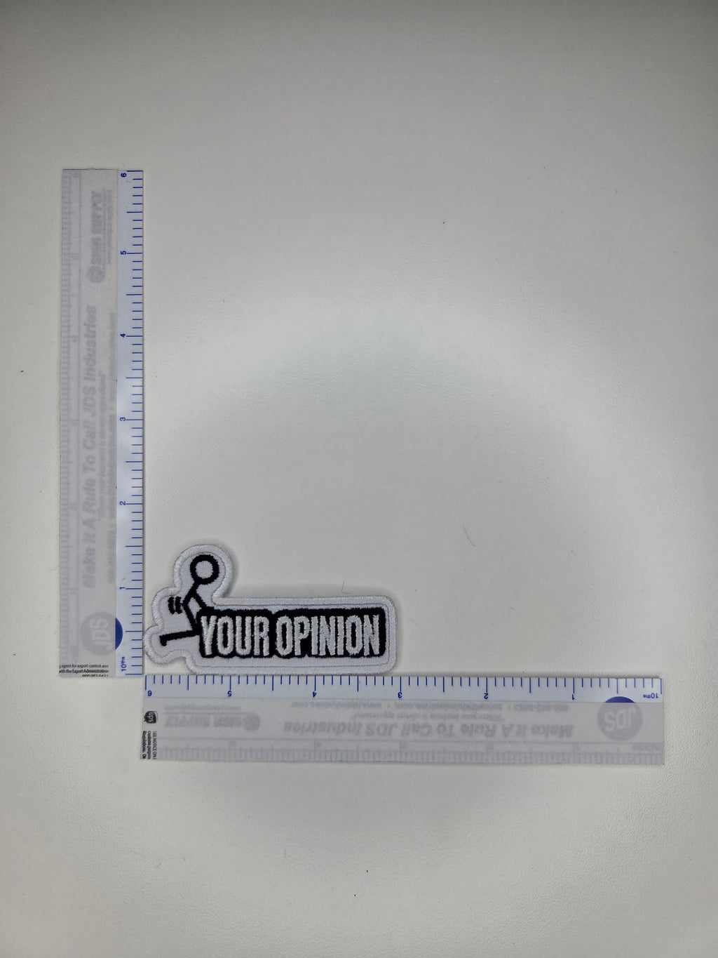 Your Opinion Stick Figure Embroidered Patch