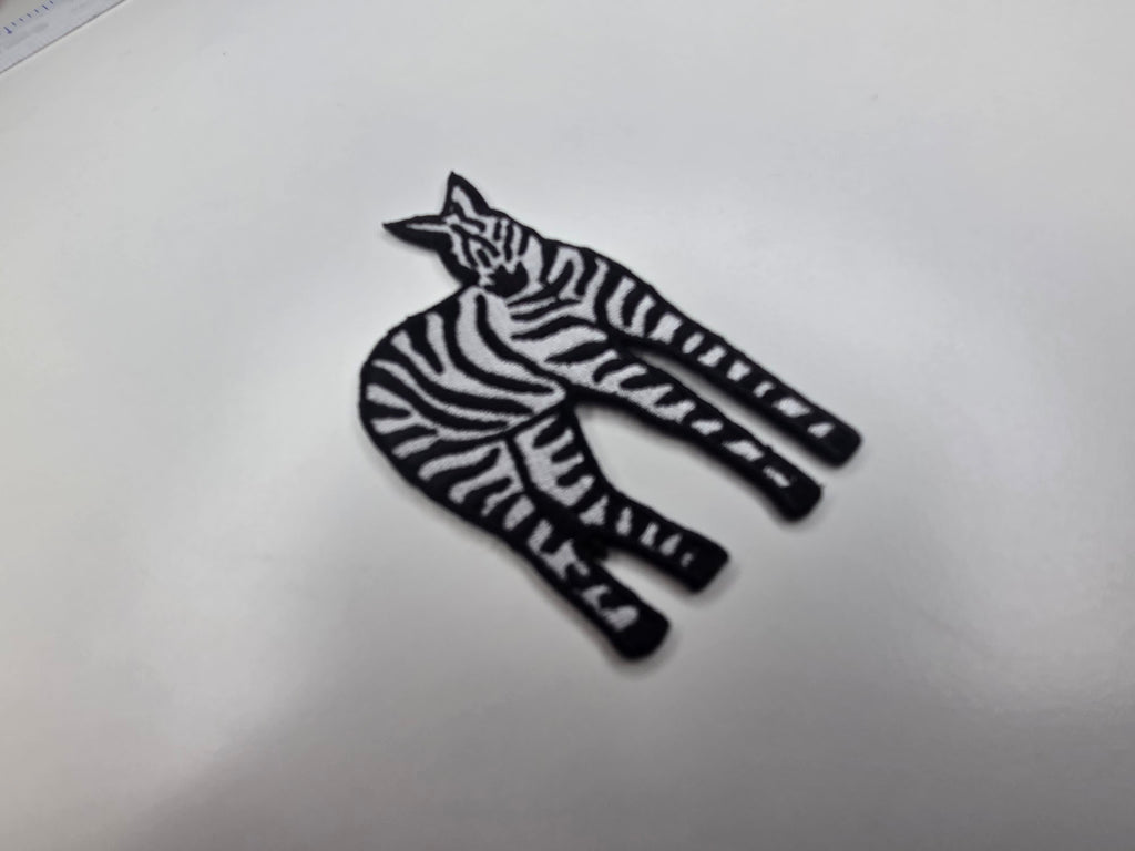Zebra Embroidered Patch