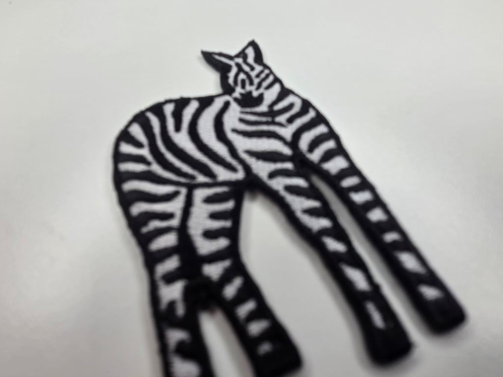 Zebra Embroidered Patch